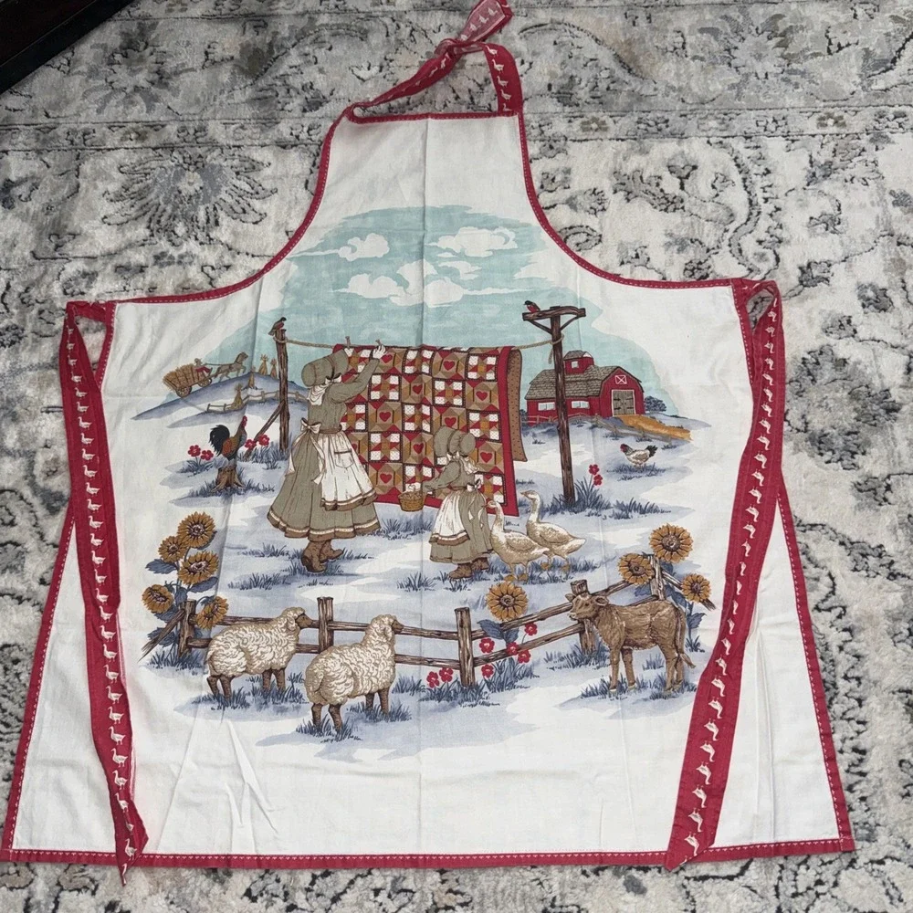 VTG Cranston Crafters Corner Farmhouse Collection Cut & Sew Apron Finished
